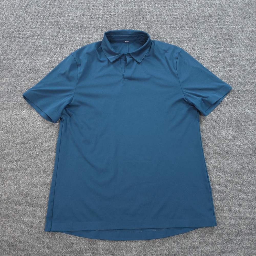 Lululemon Polo Shirt Mens XL Green Capacity Performance Sports Gym Golf Prep‎